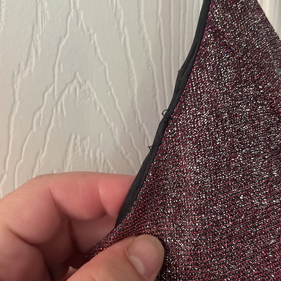 Sequin Hearts Purple Pink Metallic Mini Dress with POCKETS Size 5 - Picture 4 of 6